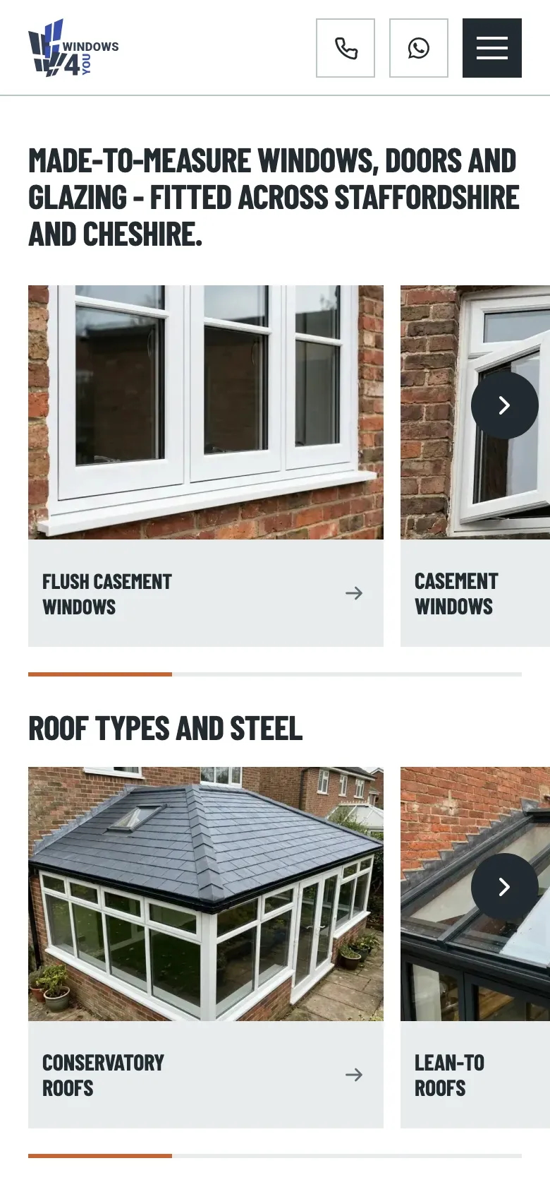 Windows4You after: windows and doors fitted across Staffordshire, with a written quote button